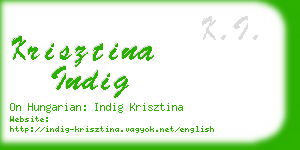 krisztina indig business card